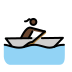 woman rowing boat, dark skin tone